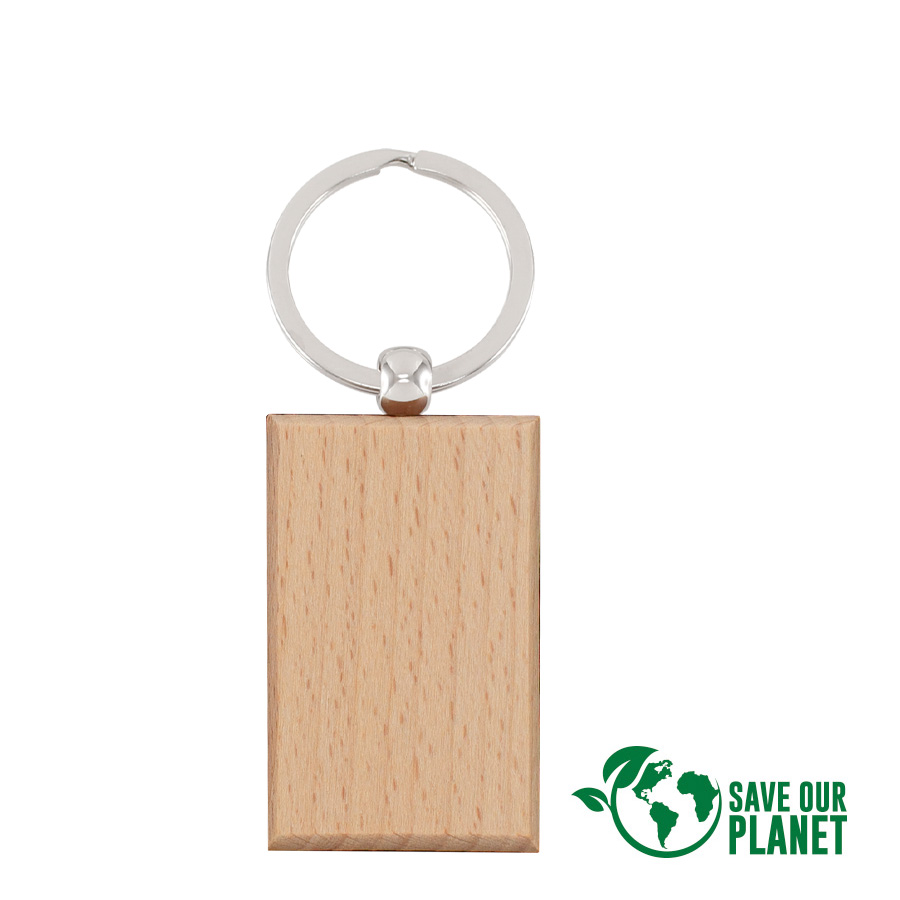 Llavero Rectangular de Madera - Imagen 3